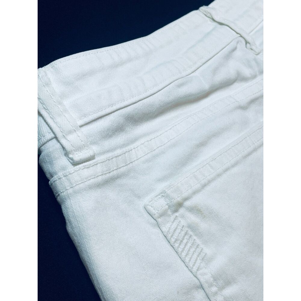 ~ PAIGE 27 Jean Shorts Jimmy Jimmy Rolled Hem Zip Low/Mid-Rise Dylan Denim White - Picture 14 of 16